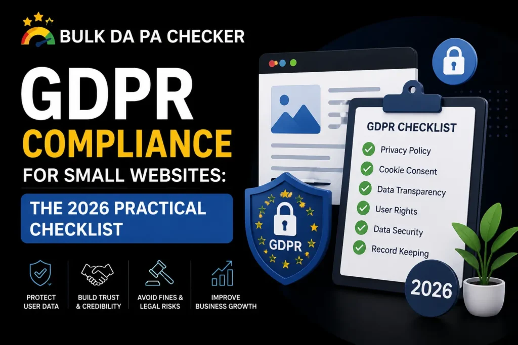 GDPR Compliance for Small Websites The 2026 Practical Checklist