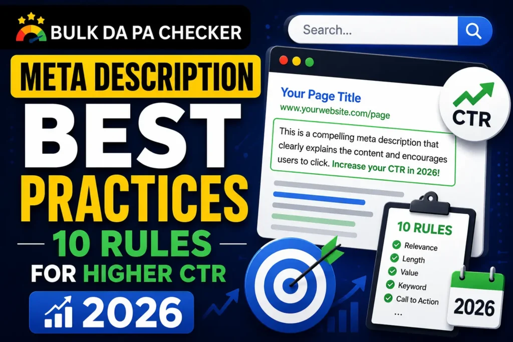 Meta Description Best Practices 10 Rules for Higher CTR in 2026