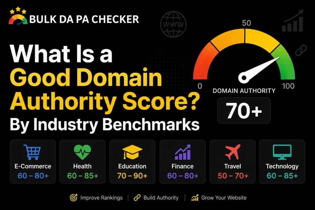 What Is a Good Domain Authority Score By Industry Benchmarks