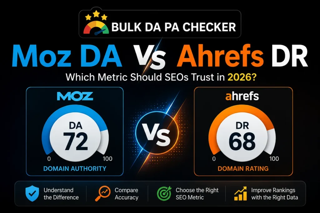 Moz DA vs Ahrefs DR Which Metric Should SEOs Trust in 2026